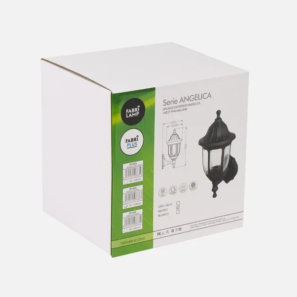 Aplique Exterior Angelica 1xe27 Blanco Ip44 Policarbonato 36,2x16,6x20,5 Cm