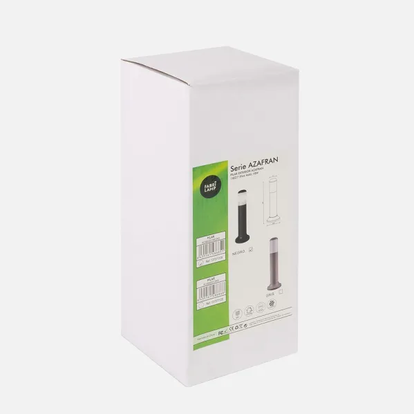 Lâmpada Exterior Azafran 1xe27 Cinzento 40x9,1x9,1 Cm Policarbonato Ip44