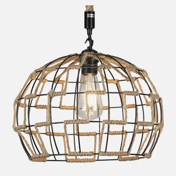 Pendant light Jute 1xe27 Rope Regx35x35 Cm
