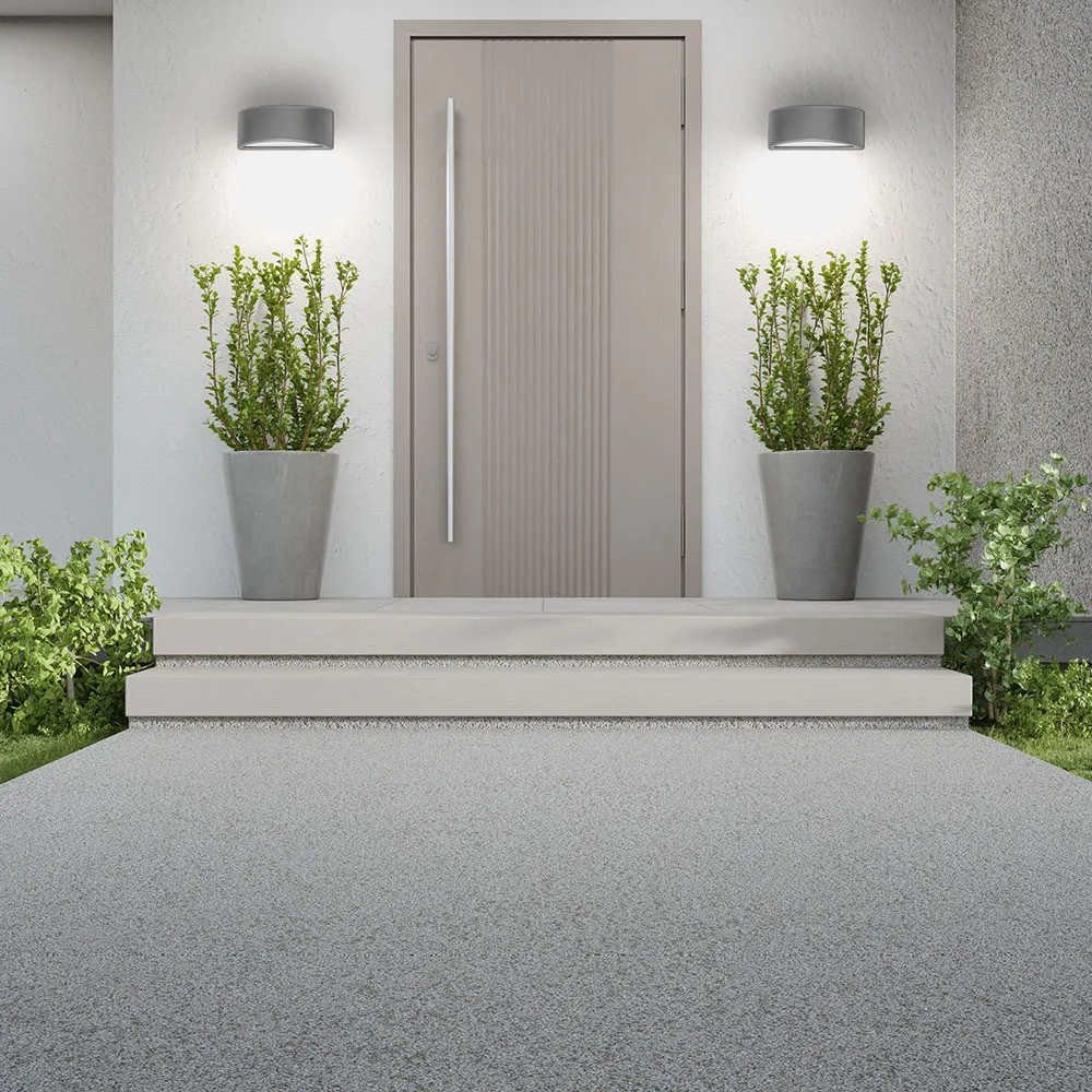Aplique Exterior Kefir 1xe27 Gris Ip65policarbonato  13,2x32x13