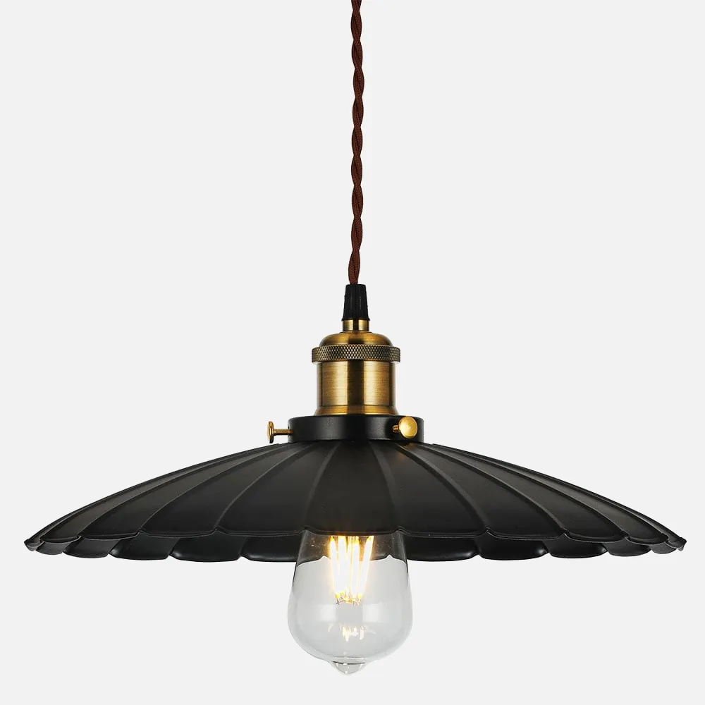 Colgante Garza 1xe27 Negro Oro Regx41d