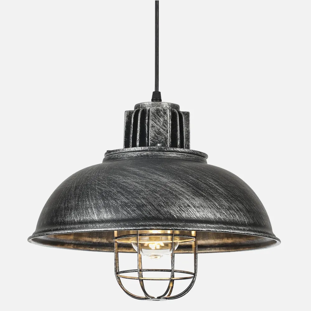 Colgante Emu 1xe27 Rustico-plata Regx33d