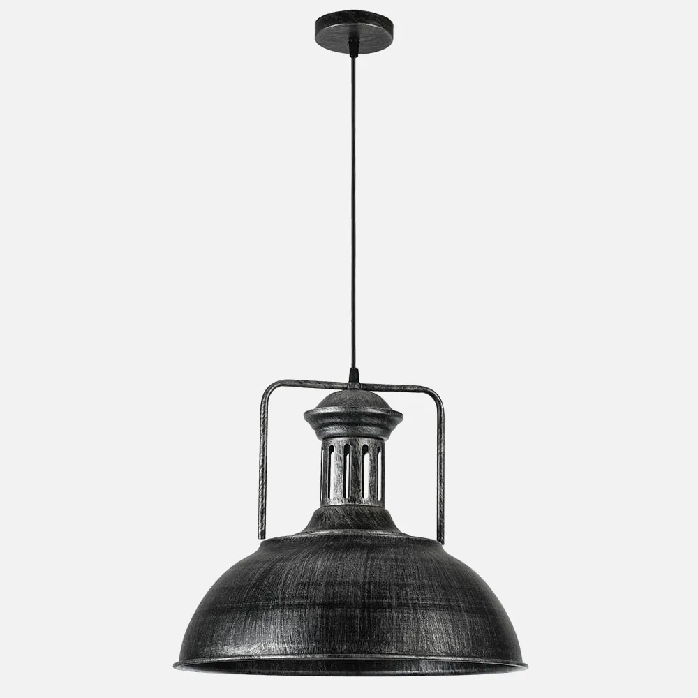 Colgante Loro 1xe27 Rústico Plata Regx41x41Cm