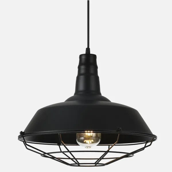 Flamingo Pendant 1xe27 Preto Regx36x36 Cm