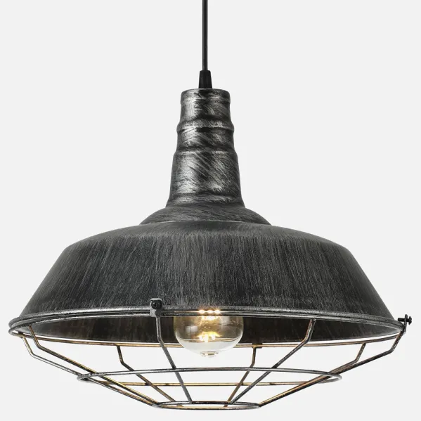 Pendant light Flamenco 1xe27 Rustic-silver Regx36x36 Cm