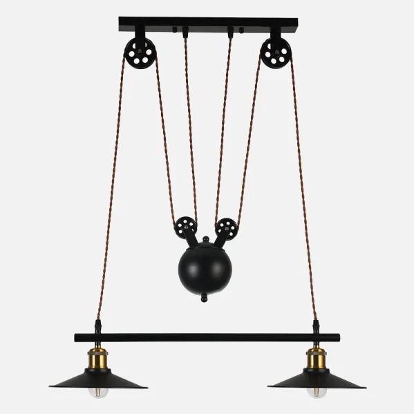 Pendant light Triguero 2xe27 Black Regx22x70 Cm