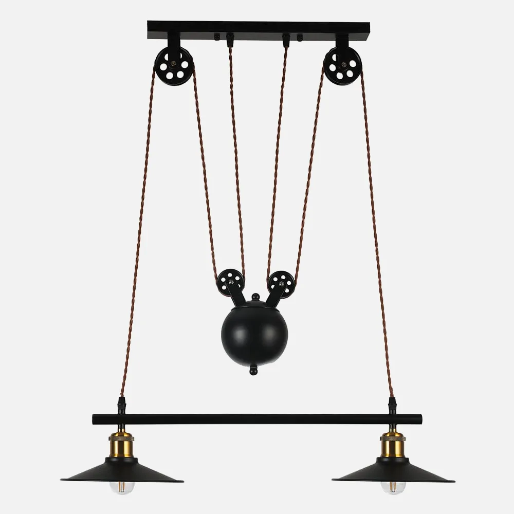 132692009 - Pendant light Triguero 2xe27 Black Regx22x70 Cm