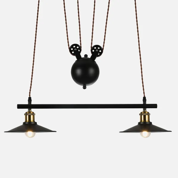 Pendant light Triguero 2xe27 Black Regx22x70 Cm