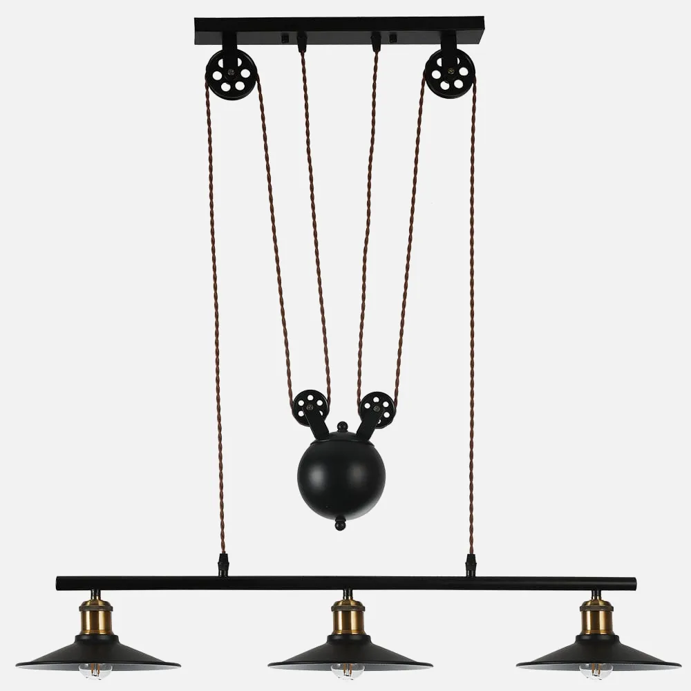 132693009 - Pendant light Triguero 3xe27 Black Regx22x88 Cm