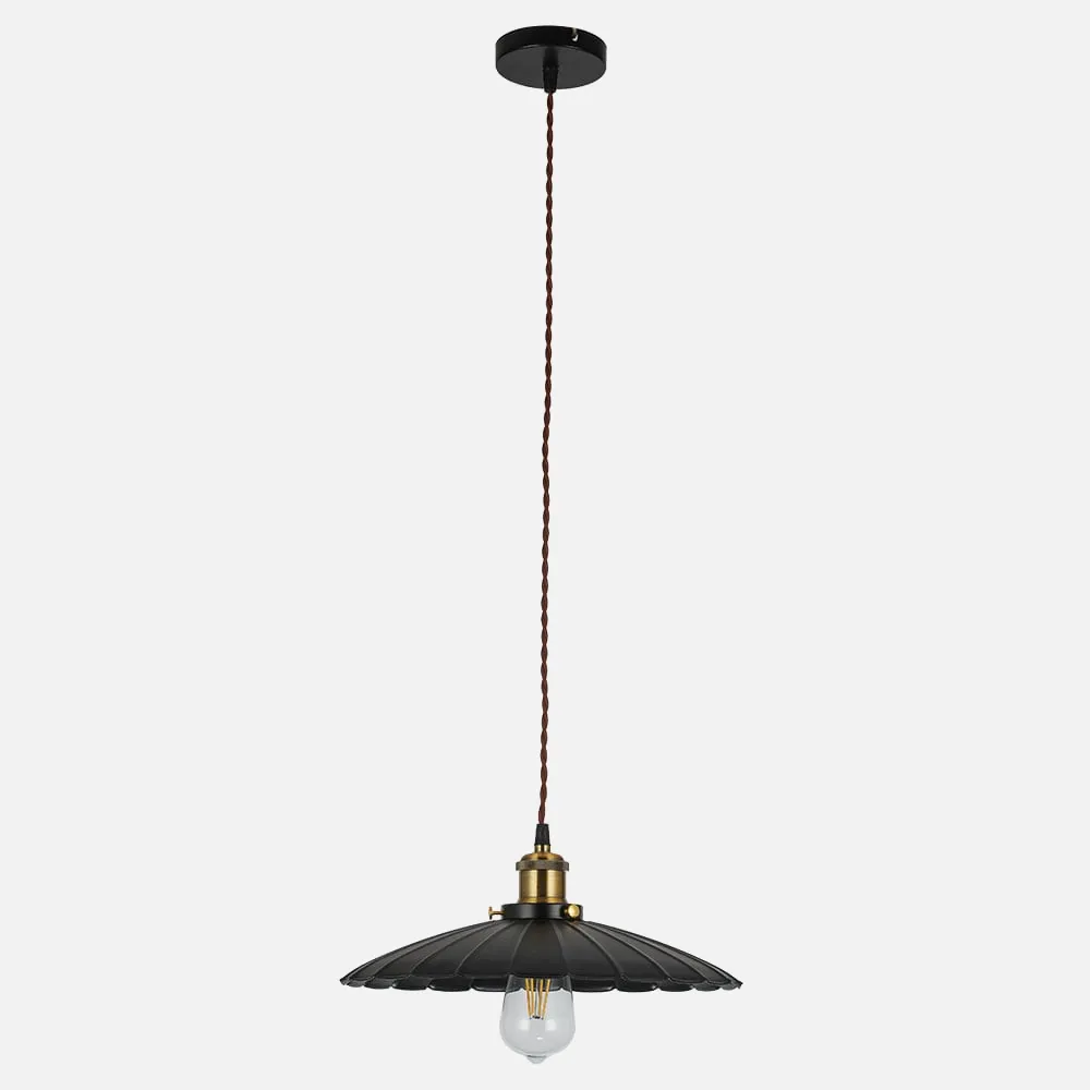 Colgante Garza 1xe27 Negro Oro Regx36d