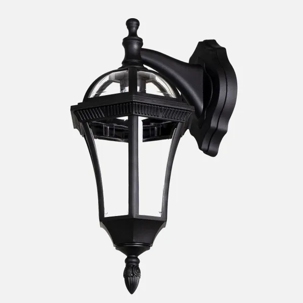 Outdoor wall light Comino 1xe27 Black IP44 Polycarbonate 41,1x17x6x23,8 Cm