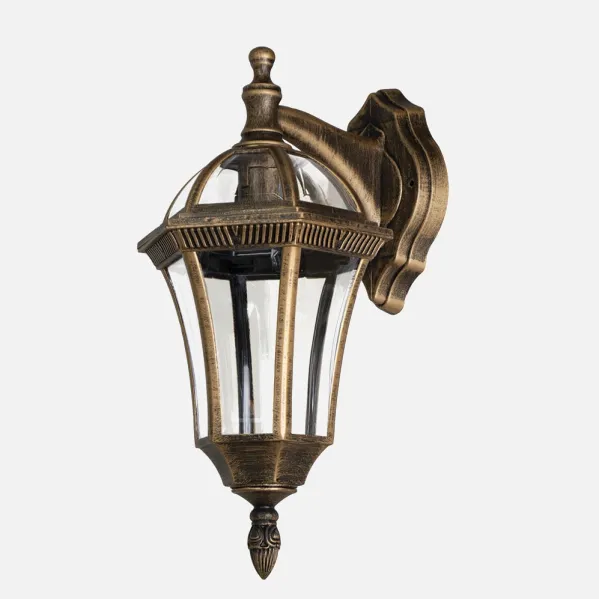 Outdoor wall light Comino 1xe27 Old gold IP44 Polycarbonate 41,1x17x6x23,8 Cm