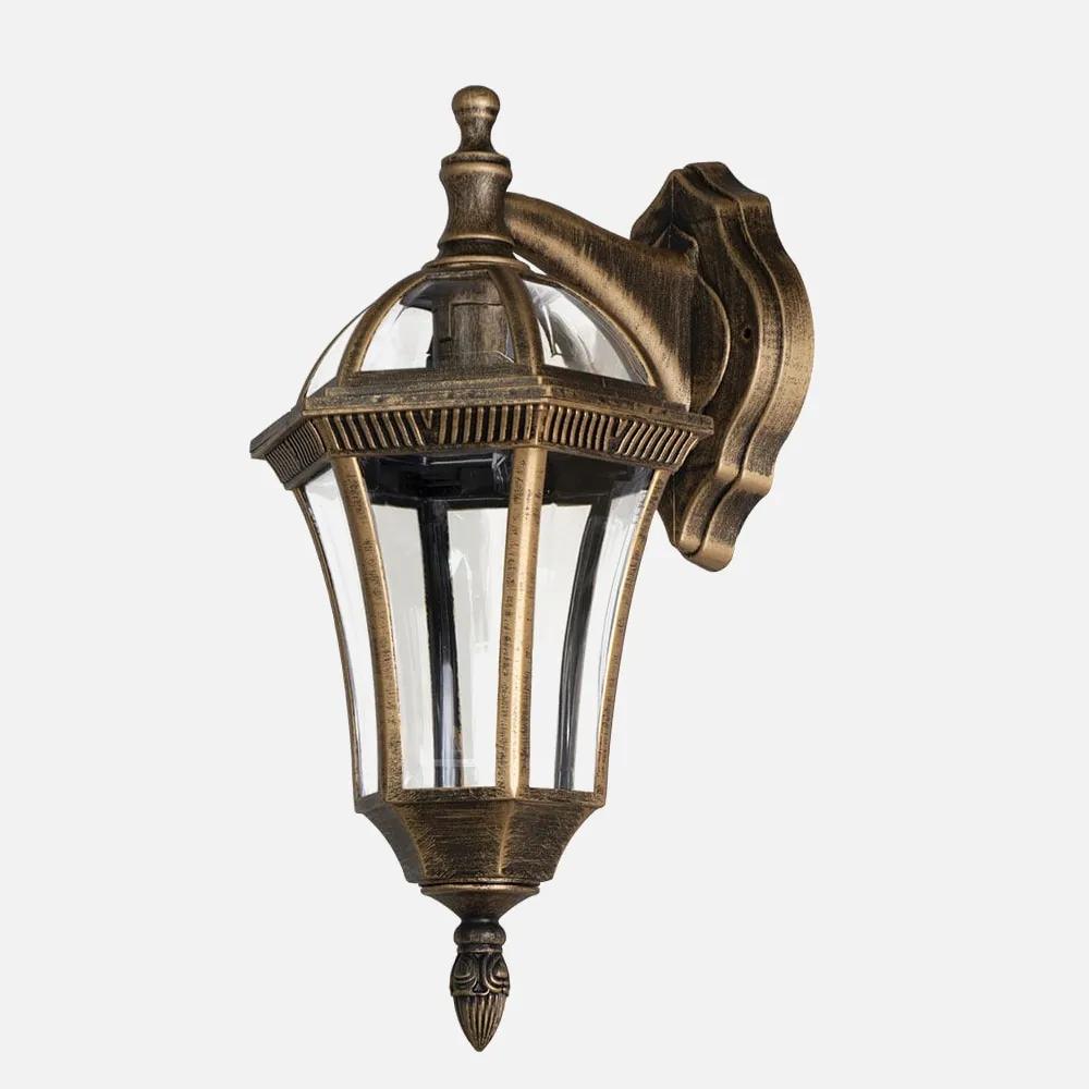 Aplique Exterior Comino 1xe27 Oro Viejo Ip44policarbonato 41,1x17x6x23,8