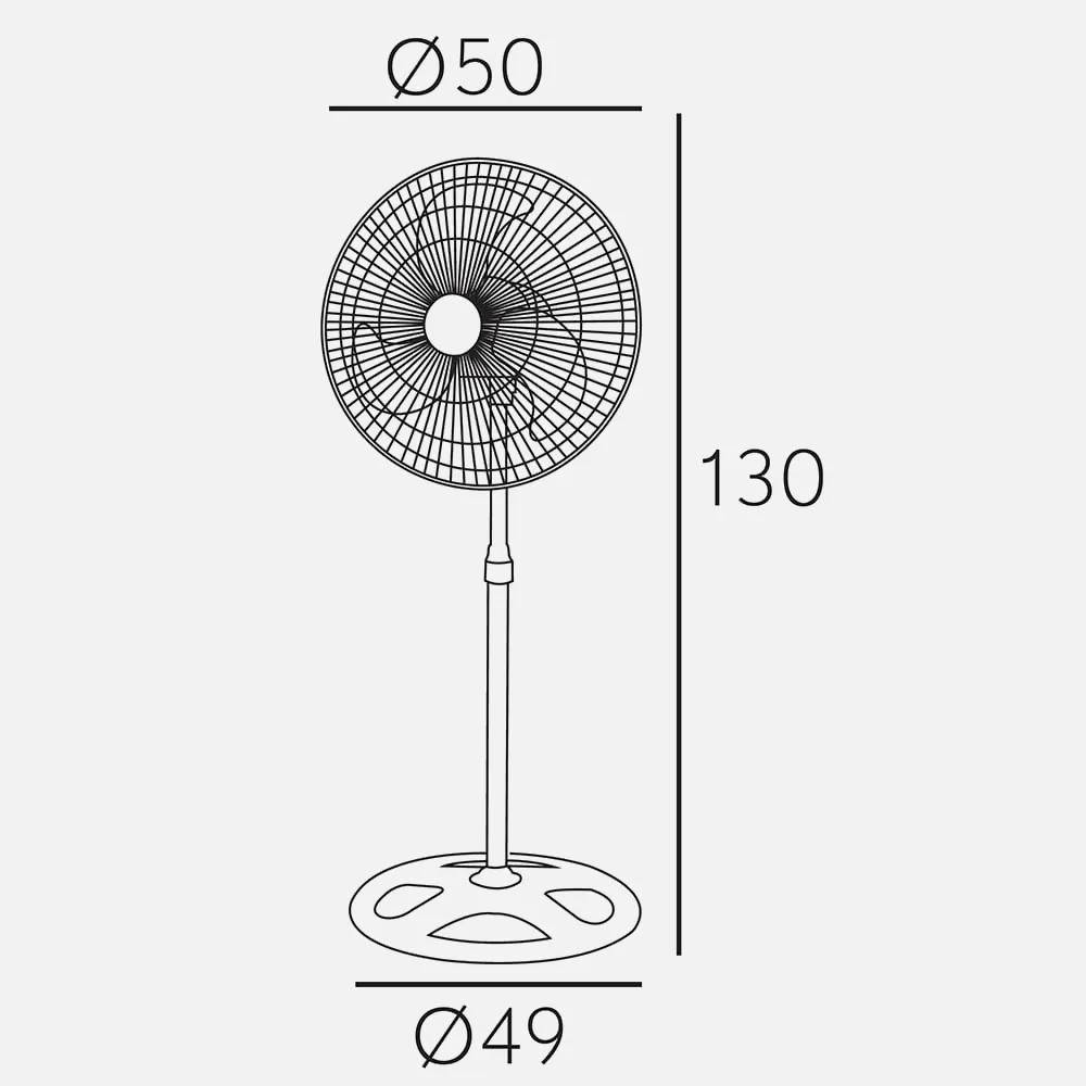 Ventilador 3 En 1 Maloja Cromo/negro 70w 46 D