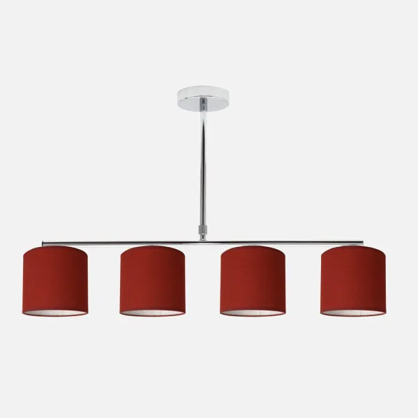 Lampara Planetario Cromo/rojo 4xe14 (54x61)