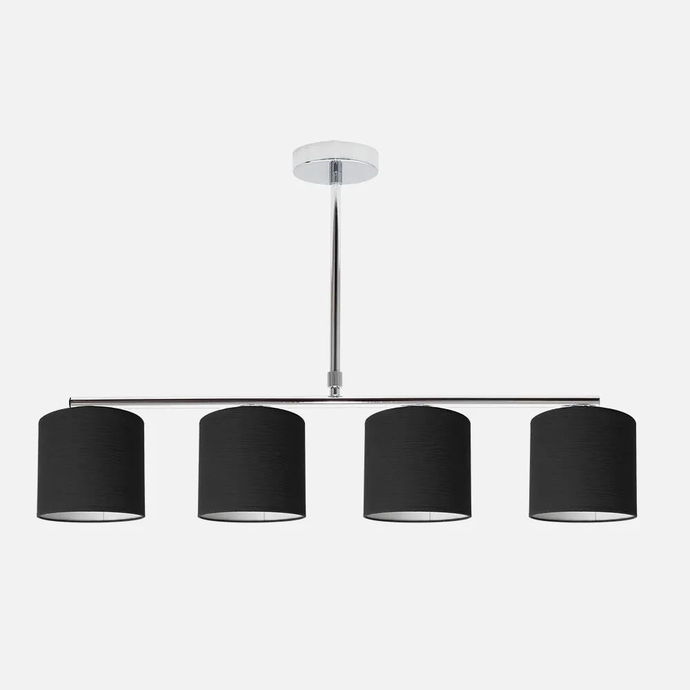 Lampara Serie Planetario Cromo/negro 4xe14 (54x61)
