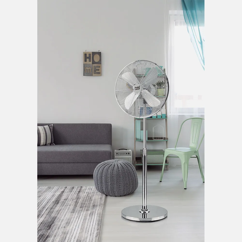 Ventilador De Pie Pali Cromo 50w 3 Vel 40 D Oscilante