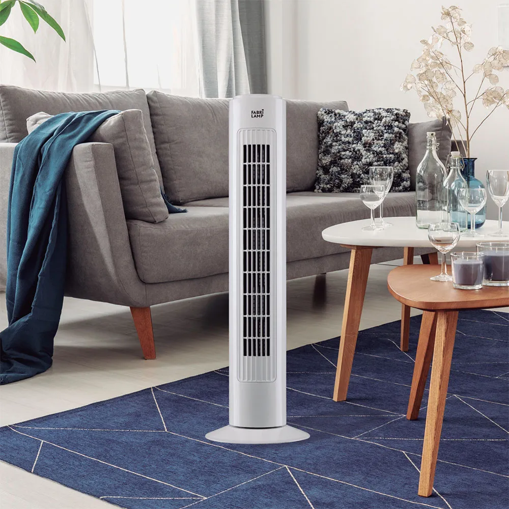 Ventilador Torre Mundaka Blanco 45w 3 Vel 72,5 Cm Oscilante