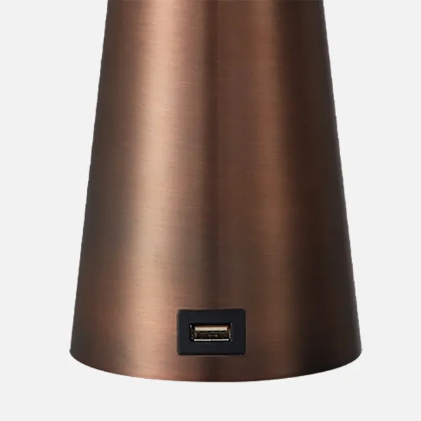 Sobremesa Pearl 1xe27 Marron 61x33x33 Cm Puerto Usb