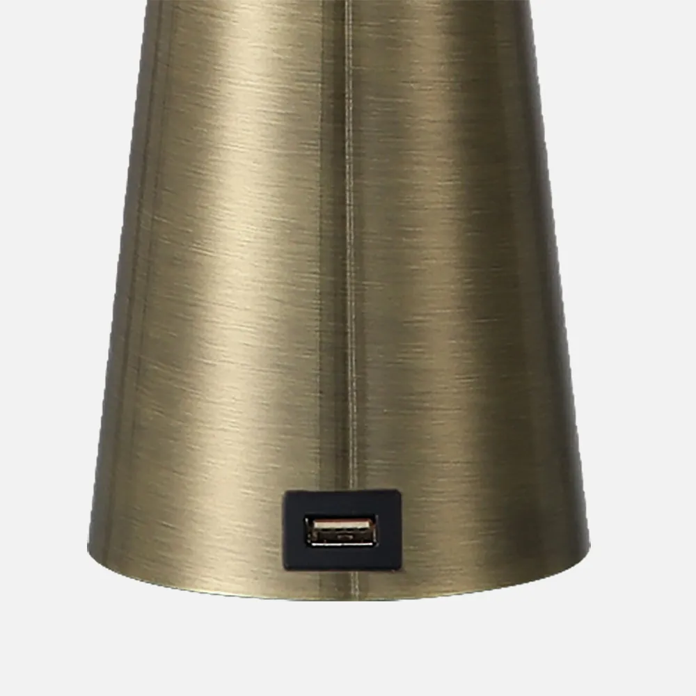 Sobremesa Pearl 1xe27 Cuero 61x33x33 Cm Puerto Usb