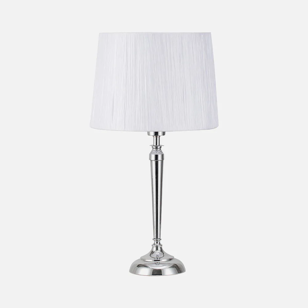 Sobremesa Alamo 1xe27 Cromo C/pant Blanca  55x30x30 Cm