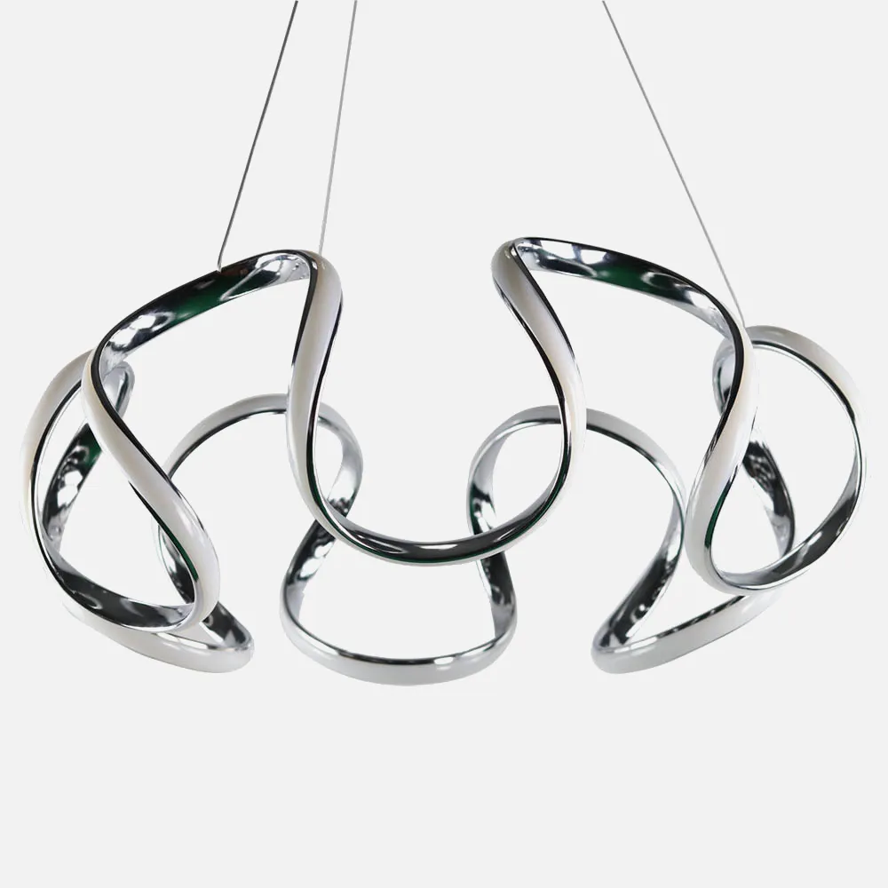Colgante Nudo 60w 4800lm Cromo Regx60x60 Cm 4000k