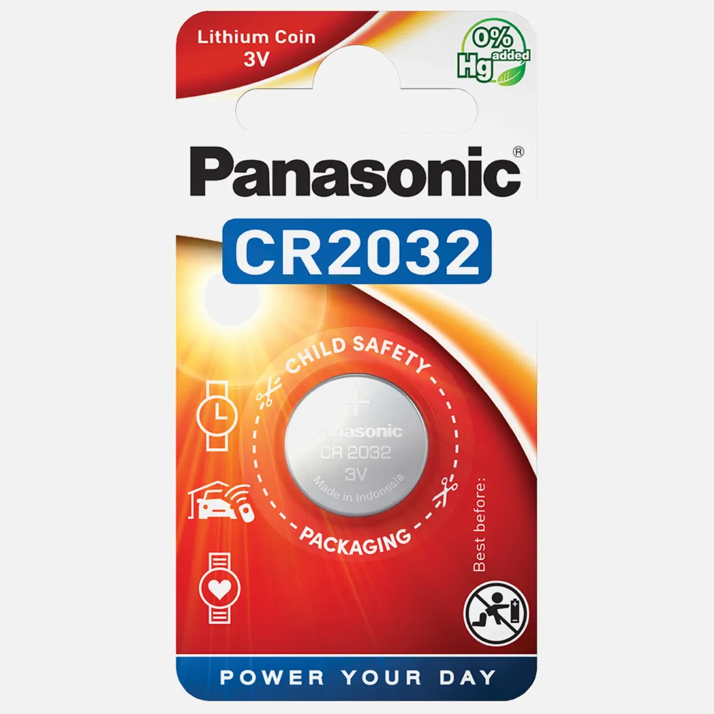 Blister 1 Pila C2032 3v 210 Mah Panasonic Boton Litio