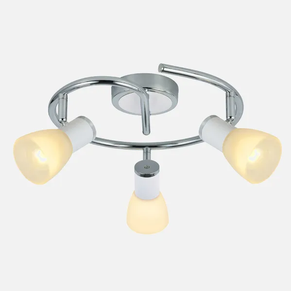 Plafon Cholo3xe14  Blanco/cromo 16x34x34 Cm