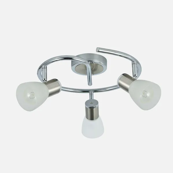 Plafon Cholo 3xe14 Cromo/niquel 16x34x34 Cm