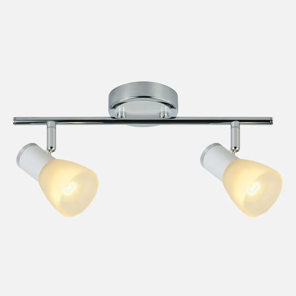 Regleta Cholo Blanco/cromo 40w 2xe14