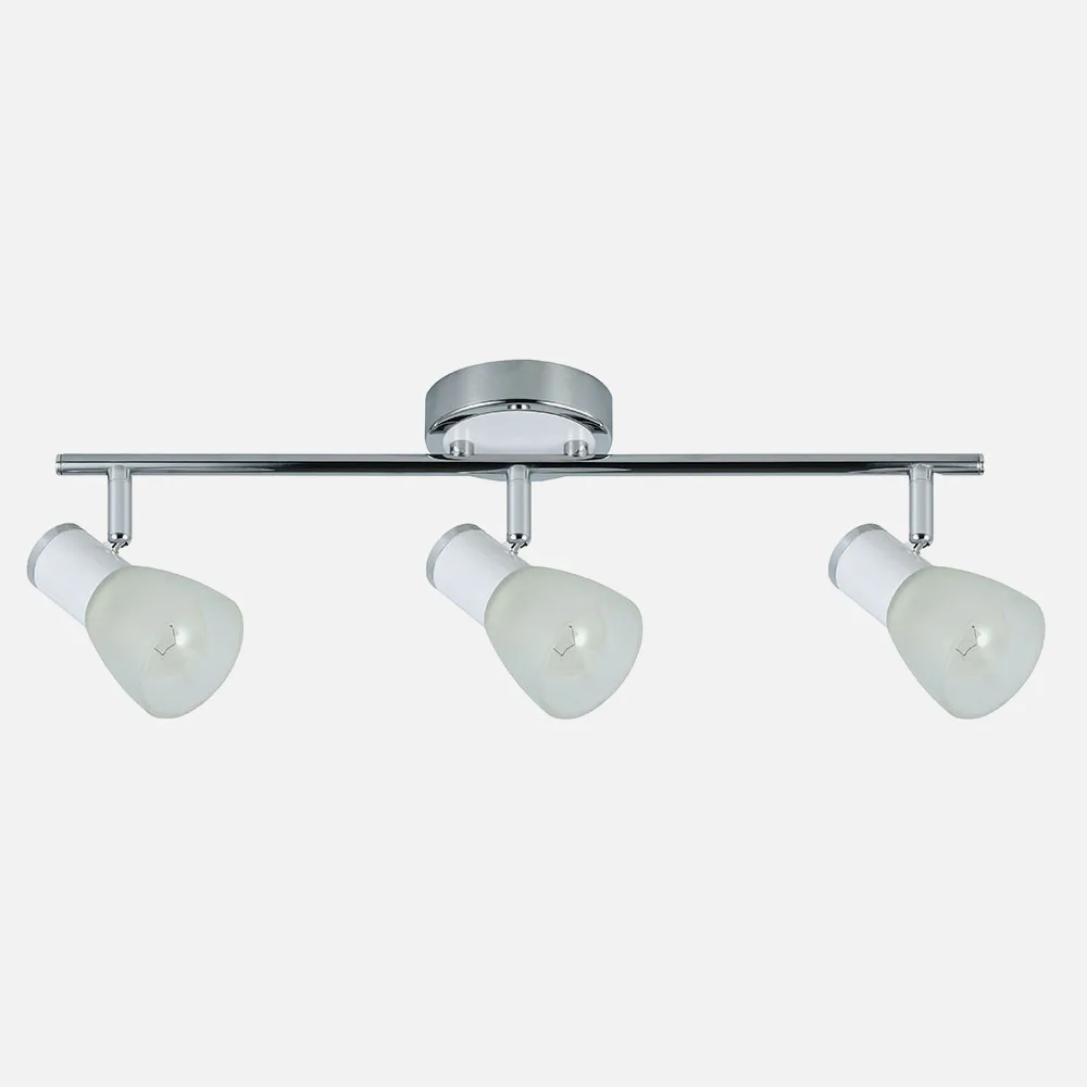 Regleta Cholo Blanco/cromo 40w 3xe14