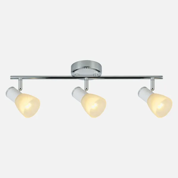 Regleta Cholo 3xe14 Blanco/cromo 16x48,5x10 Cm