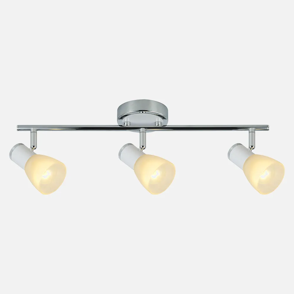 Regleta Cholo Blanco/cromo 40w 3xe14
