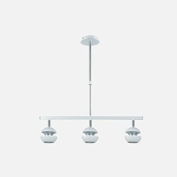 Pendant light Beethoven White/silver 3xgu10