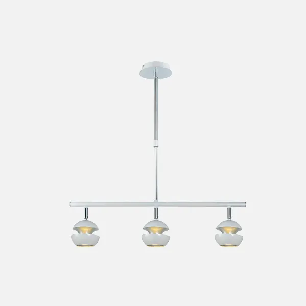 Pendant light Beethoven White/silver 3xgu10