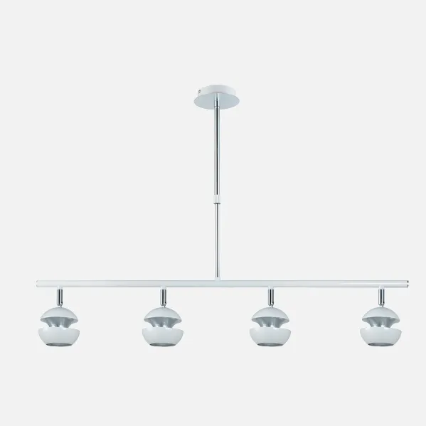 Pendant light Beethoven White/silver 4xgu10