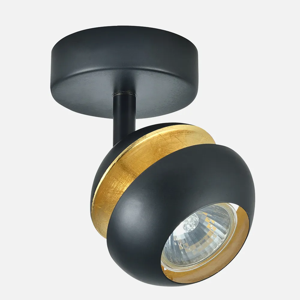 142081009 - Spotlight Beethoven 1xgu10 Black/gold  14x13x8,5 Cm