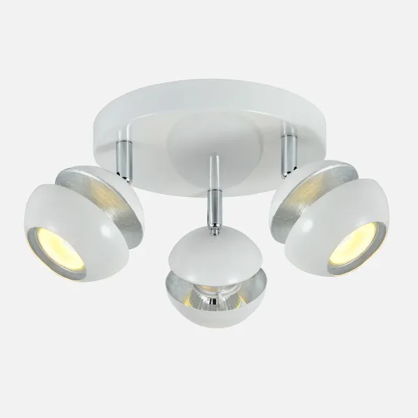 Ceiling light Beethoven 3xgu10 White/silver  14x22x22 Cm