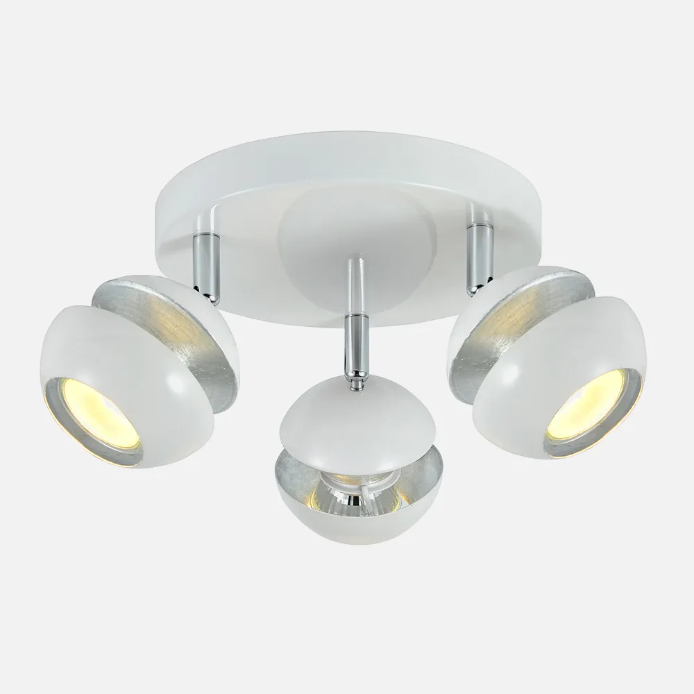 Plafon Beethoven Blanco/plata 35w 3xgu10