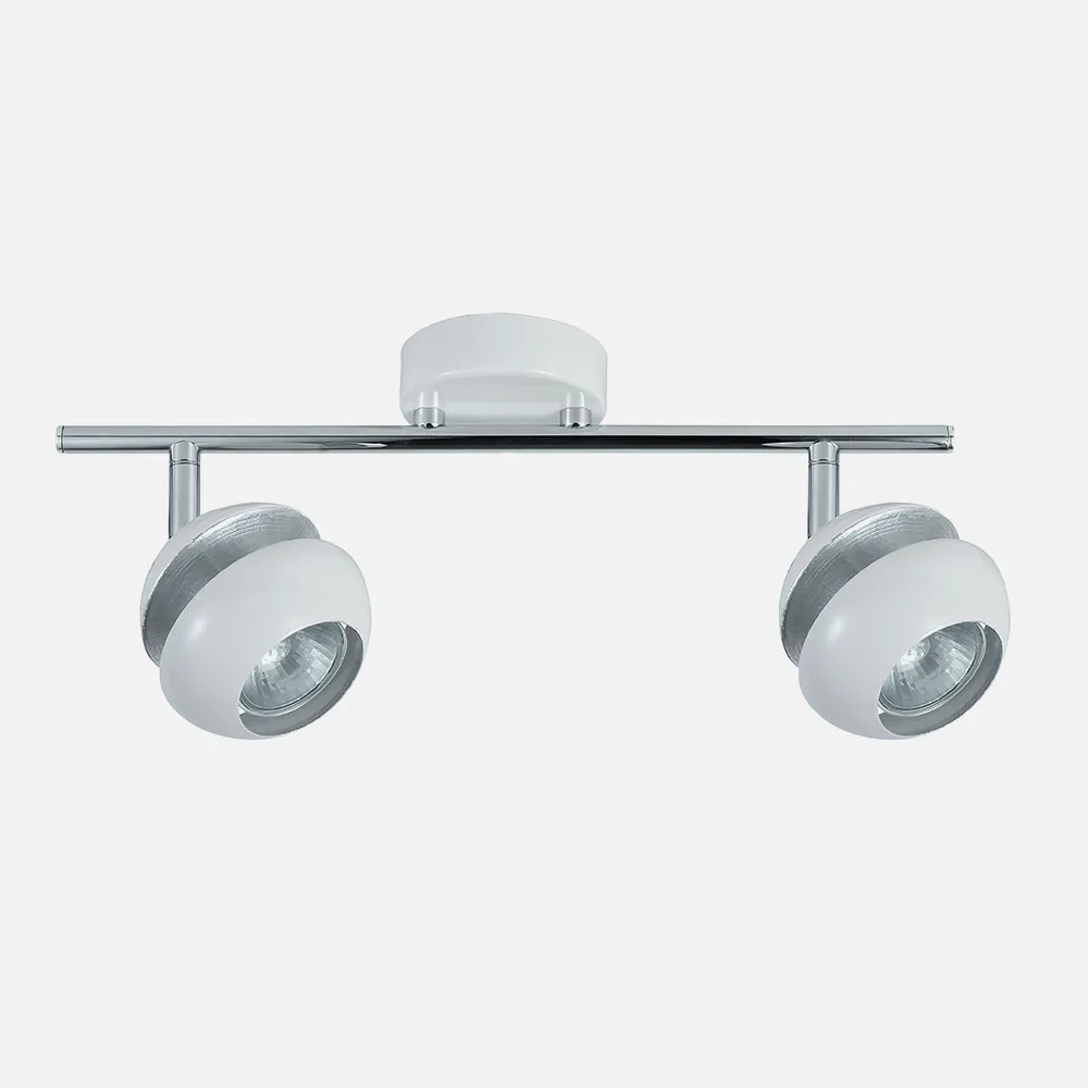 142092001 - Batten light Beethoven 2xgu10 White/silver   14x36,5x8,5 Cm