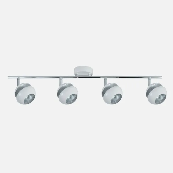 Batten light Beethoven 4xgu10 White/silver  14x69,5x8,5 Cm