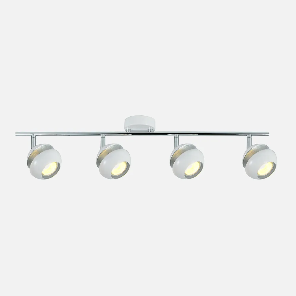 Regleta Beethoven Blanco/plata 35w 4xgu10