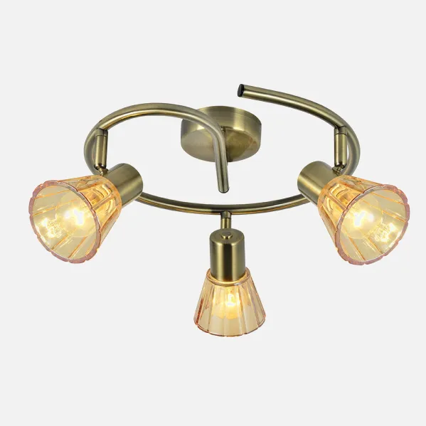 Ceiling light Cooper 3xe14 Leather 16x32x32 Cm