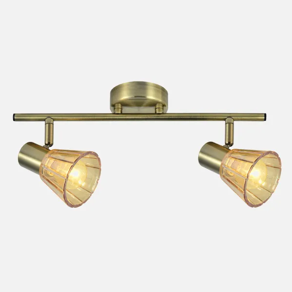 Batten light 2xe14 Cooper Leather 16x36,5x8,5 Cm