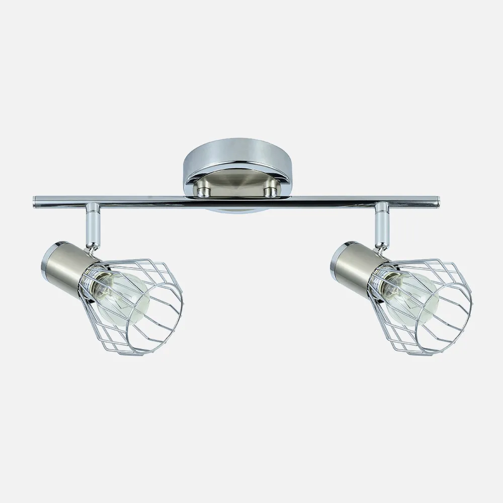 142292003 - Regleta Mateo 2xe14 Cromo/niquel 15x36,5x8,5 Cm