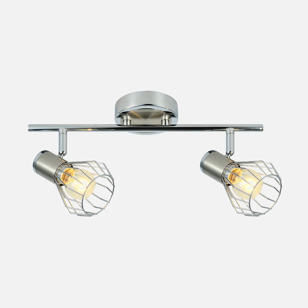 Regleta Mateo Cromo/niquel 40w 2xe14