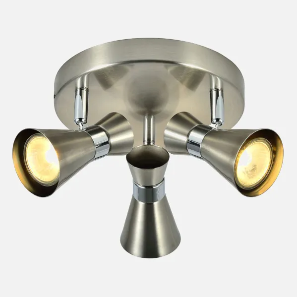 Ceiling light Máximo 3xgu10 Nickel/chrome 13x20x20 Cm