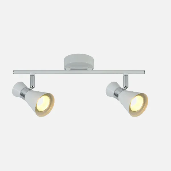 Batten light Máximo 2xgu10 White/chrome 15x36,5x8,5 Cm