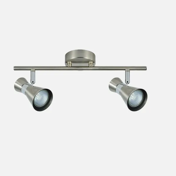 Batten light Máximo 2xgu10 Nickel/chrome 15x36,5x8,5 Cm