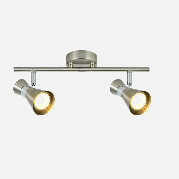 Batten light Máximo 2xgu10 Nickel/chrome 15x36,5x8,5 Cm